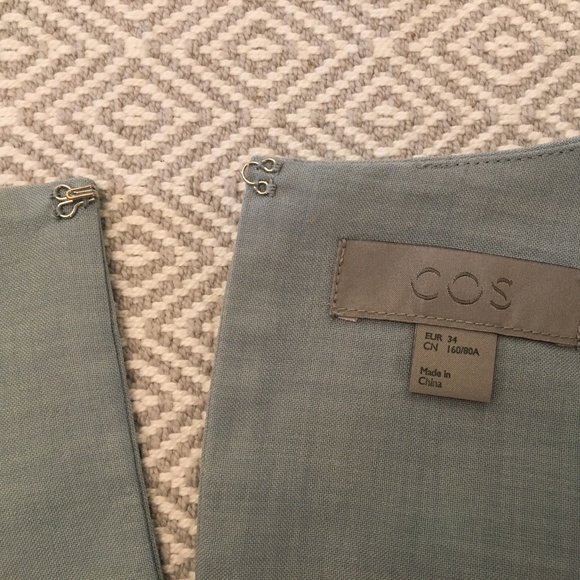 COS Blue Draped Dress US 4 - Picture 5 of 6